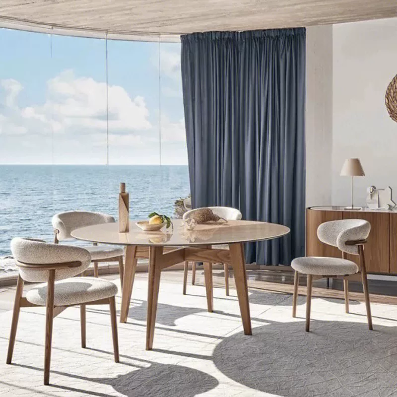 Lunara Luxe Solid Wood Fabric Dining Chair
